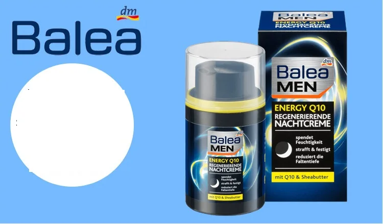 Balea men Energy Q10 восстанавливающий ночной крем Высокоэффективная формула ухода уход за усталой мужской кожей подтягивает кожу