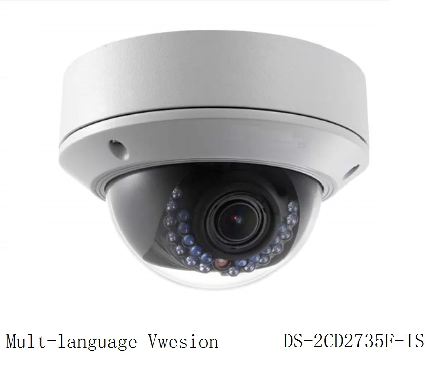Multi language Version DS 2CD2735F IS 3MP CCTV Dome IP Camera 2 7mm 12mm Zoom H