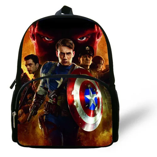 Прохладный 12 дюймов Mochila капитан Американский Рюкзак с изображением Мстителей школьная сумка для мальчиков в возрасте от 1 года до 6 лет мультяшный рюкзак для детей рюкзак на каждый день