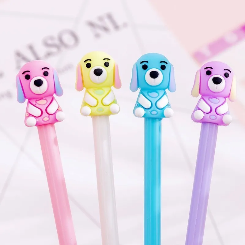 

Ellen Brook 1 Piece Gel Pens Korean Cartoon Creative Dog Neutral Pen Student Writing Office Stationery Black Signature Pen