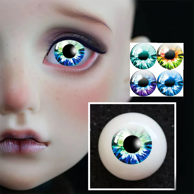 Новинка 1 пара DIY акриловые BJD Eyes 5 синий фиолетовый серии цвета 14 мм 16 18 20 22