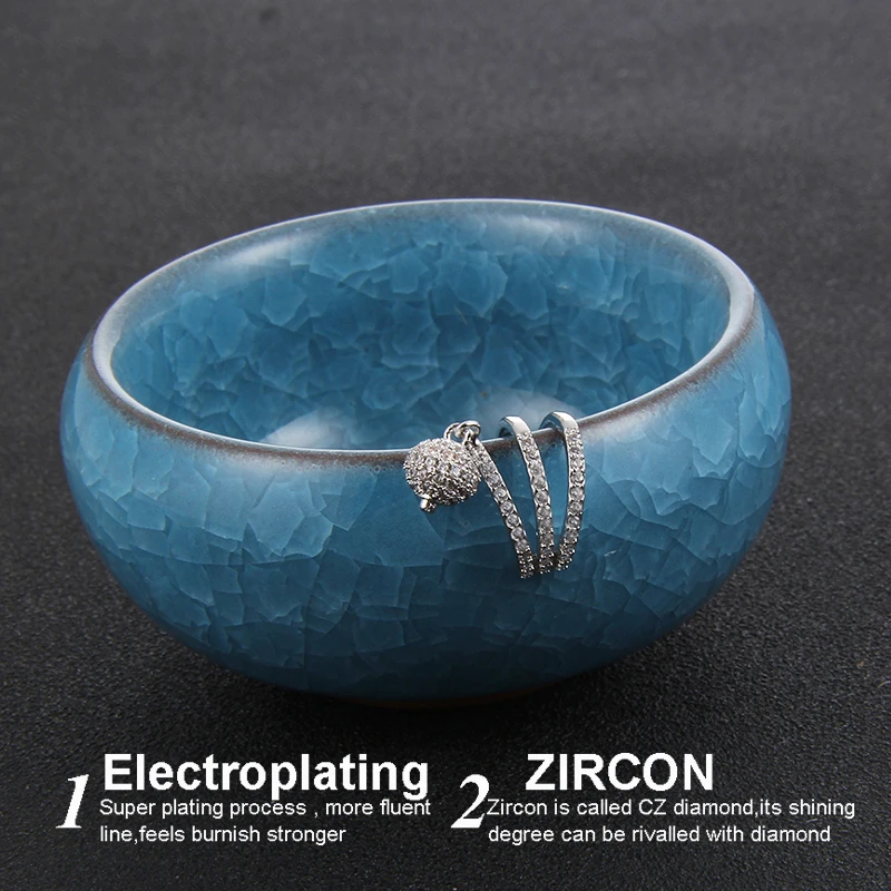 Новинка модные трехслойные маленькие каплевидные ушные манжеты с шариками цвет