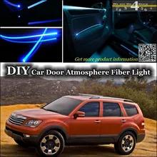 Для Kia Borrego/Mohave внутренняя настройка окружающего света атмосферное волокно-оптическое освещение внутри дверной панели Настройка освещения