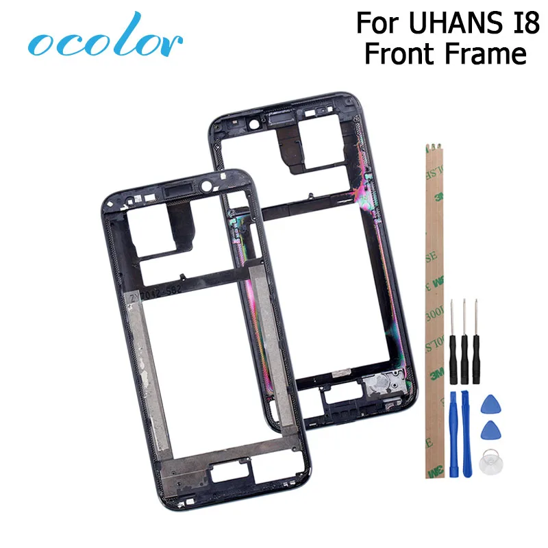 

ocolor For UHANS I8 Front Frame High Quality phone Housings Part For UHANS I8 Mobile Phone Replace Housings Frame Case +Tools