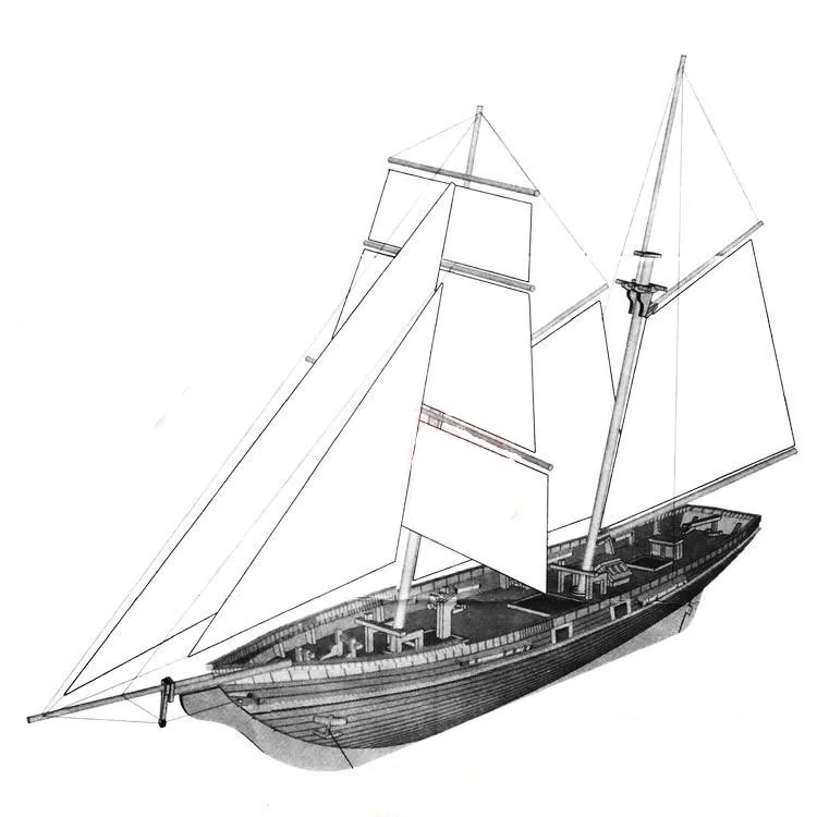 

LOVE MODEL 1830 US Classic Baltiomore Schooner wooden model Scale 1/70 New Port sail boat wooden Model kits