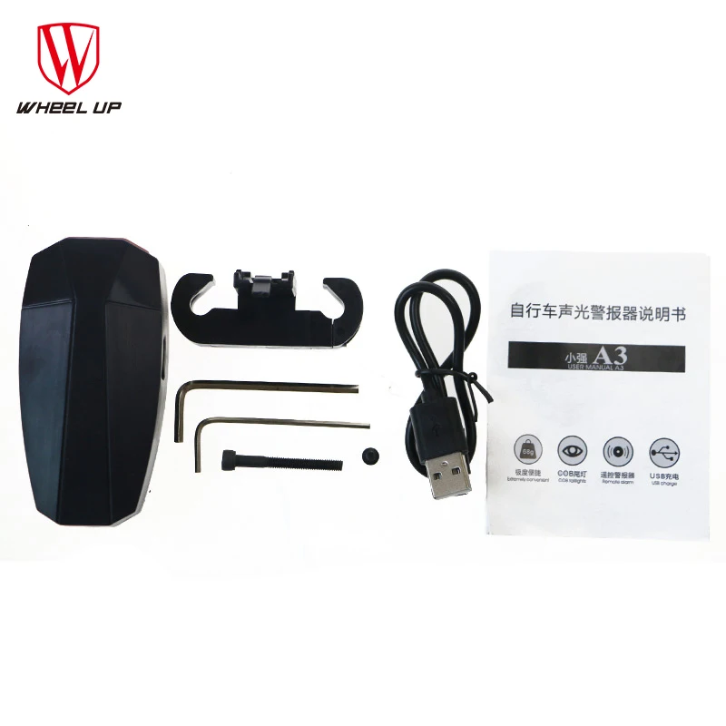 Discount Rear Bike Light USB Sound Alarm MTB Tail Lights luz trasera bicicleta Back Saddle Lamp Seat Lights Cycling Rear Bicycle Light 3