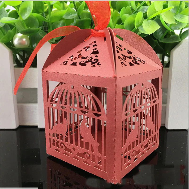 10 Colors 50pcs Birdcage Laser Cut Hollow Candy Boxes Wedding Favors Boxes Gifts With Ribbon Baby Shower Wedding Party Supplies (5)