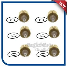 6 PCS Limpeza Do Filtro De Óleo Para Scion Venza Avalon Camry Highlander TOYOTA 04152-YZZA1