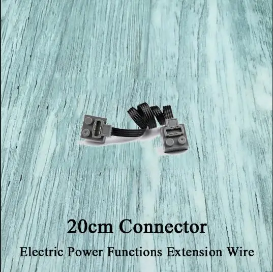 Технические функции питания Mindstorms и электрический RC гоночный багги двигатели MOC кирпичные Блоки Игрушки совместимы с - Цвет: 20cm Connector line