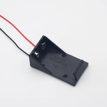 

20pcs/lot MasterFire Black 9V Cells Battery Holder Cell Box DIY Rechargeable Battery Storage Case Cover with Lead Wires