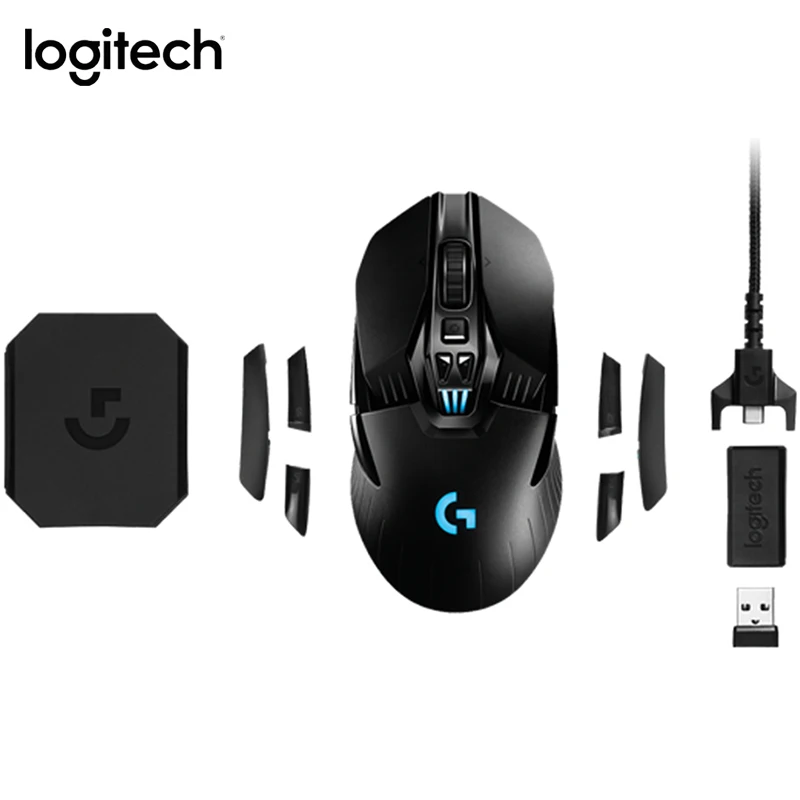 Оригинальная игровая мышь logitech G903 LIGHTSPEED Rhone 12000 dpi RGB двухрежимный беспроводной эргономичный компьютерный мышь