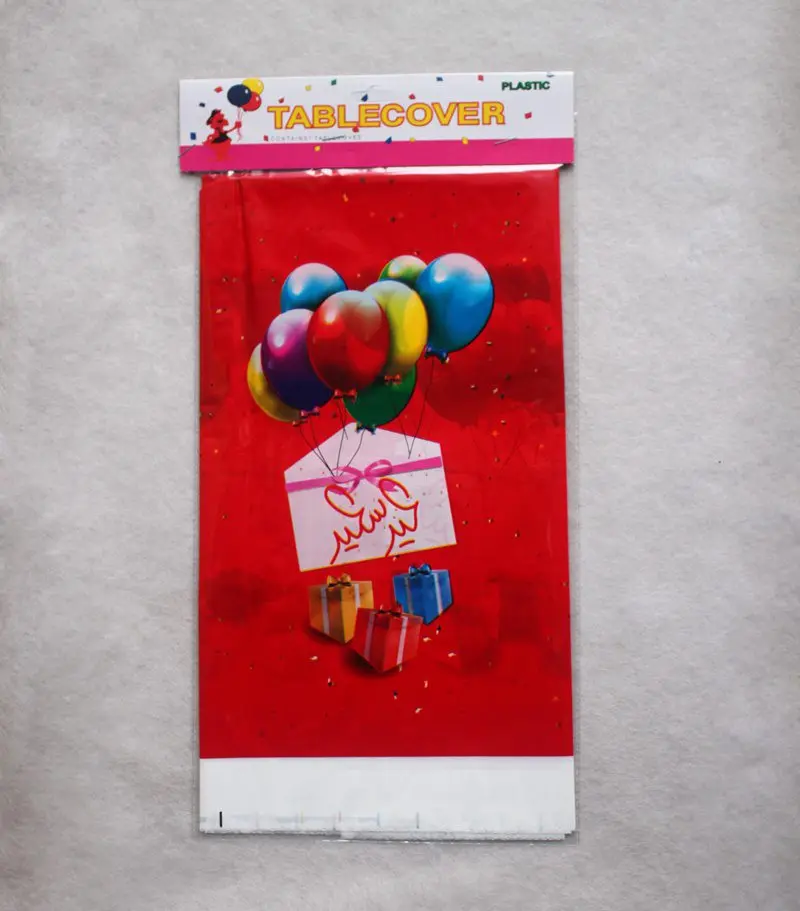 

Plastic Table Cloths Table Cover Tablecloth With Ball Gift Box Waterproof For Party Decoration 180*108cm
