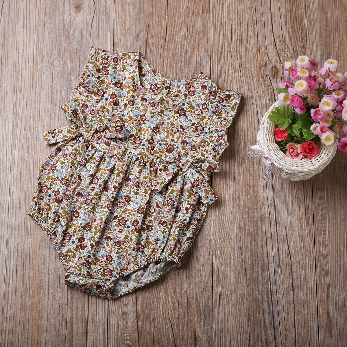 Summer Flower Baby Girls Ruffles Romper Infant Newborn Baby Jumpsuit Playsuit Bow Baby Clothes Summer Flower Baby Girls Ruffles Romper Infant Newborn Baby Jumpsuit Playsuit Bow Baby Clothes