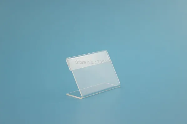 

4*6CM 20 pcs Small mini L label holder acrylic label price display frame Sign Sleeve stand label tag frame name card holder