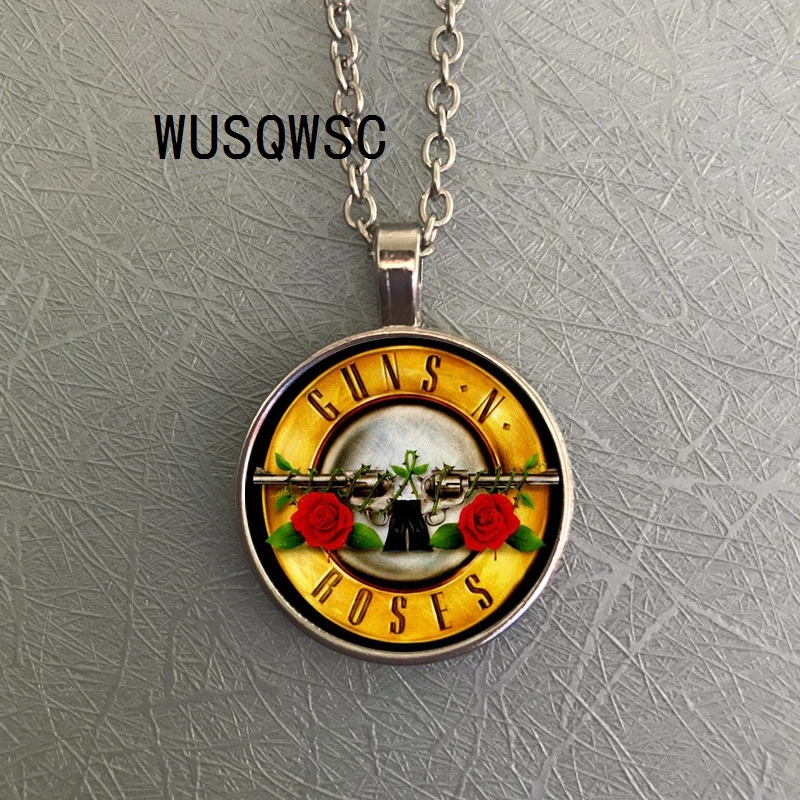 2018Hot Популярная рок-группа guns N Roses Art Picture готический панк стеклянный купол кулон