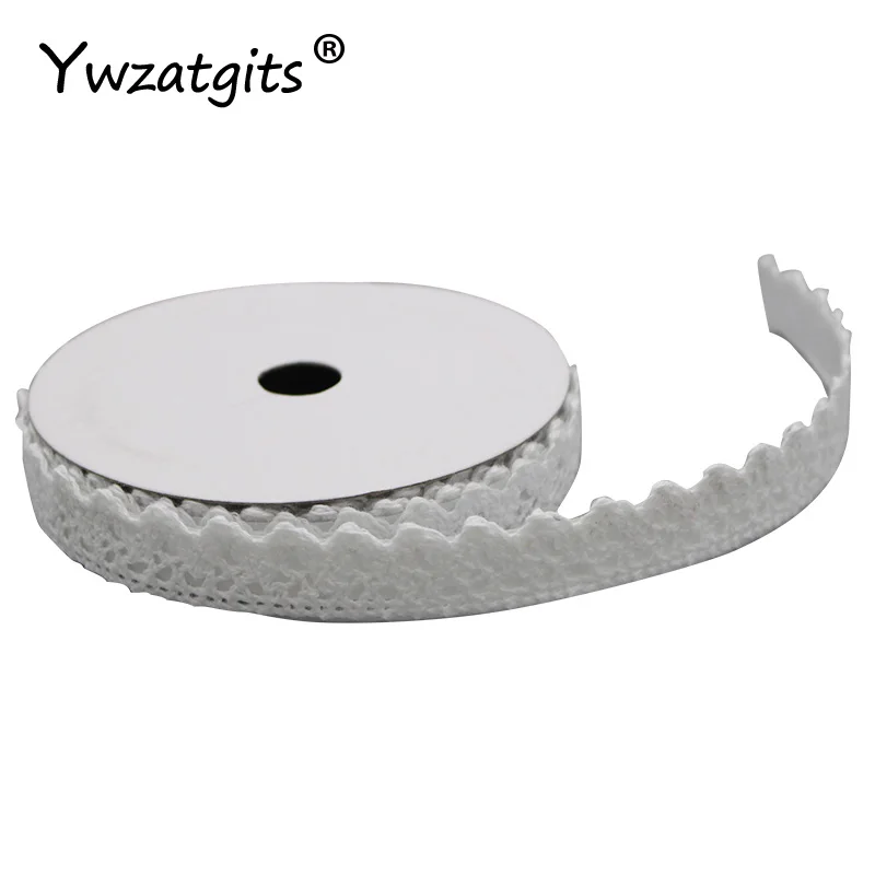 Ywzatgits 15 мм многоцветная клейкая лента хлопковая тканевая, кружевная лента наклейка, сделай сам, Скрапбукинг ремесла 2y/лот YI1007 - Цвет: Color1 White 2y