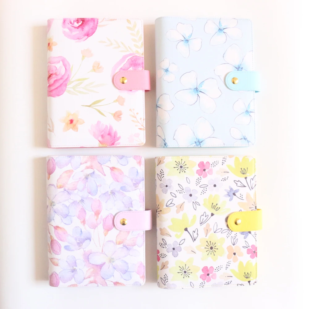 

Cute cartoon flower design school student spiral notebooks stationery,fine leather personal binder planner agenda WJ-XXWJ377-