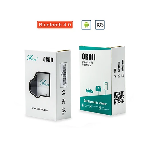Viecar ELM327 V1.5 Bluetooth 4,0 OBD2 автомобильный диагностический инструмент OBD 2 elm327 автомобильный диагностический сканер для ios Android Windows - Цвет: Carton package