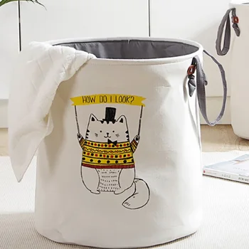 

Household Folding Laundry Basket Cartoon Storage Standing Toys Clothing Storage Bucket Laundry Organizer Holder Pouch