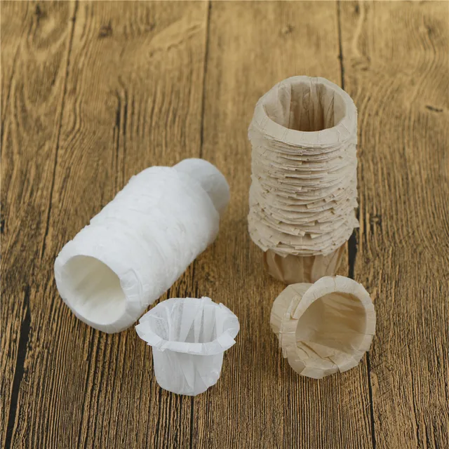 Best Offers Gold/White 50PCS Disposable Paper Coffee Cup Coffee Paper Filters Cups K-Cup Environmental For Keurig Coffee Capsule Easy Clean