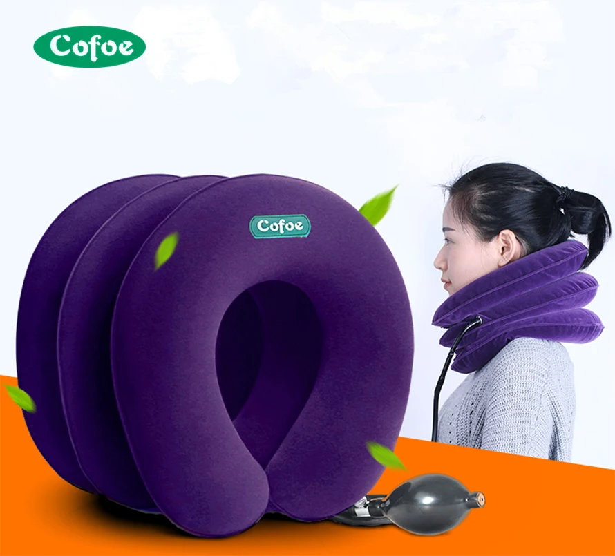 Beste Nekkussen Opblaasbare Air Cervicale Hals Traction Hals Ondersteuning Softbrace Device Unit Voor Hoofdpijn Head Terug Schouder Nekpijn