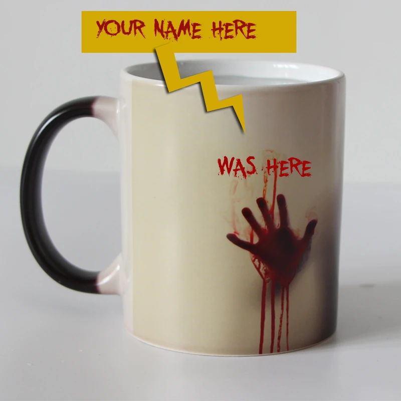 Personnalisé Noir Couleur Changeante Personnalisé Tasses Cadeau pour Homme ou Dame Mug Personnalisé Noir Couleur Changeante Personnalisé Tasses Cadeau pour Homme ou Dame Mug
