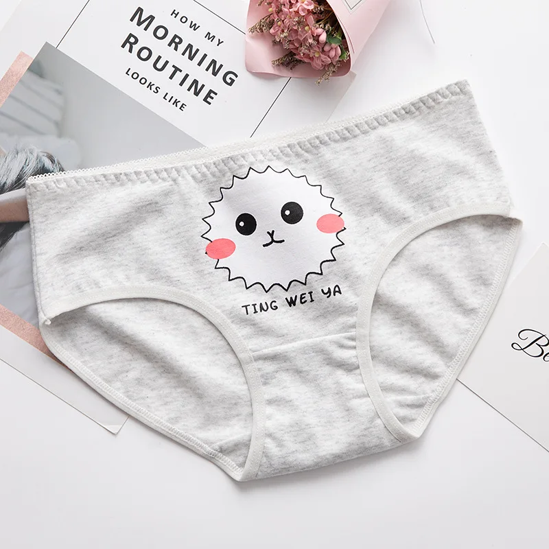 2pcs/lot Cotton panties women pattern cotton underwear women gril briefs lingerie ladies underpants cartoon female wholesale