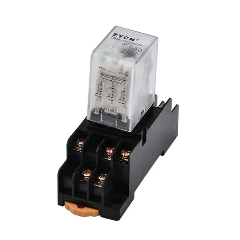 

HH53P For MY2NJ Model DPDT 220V 24V 12V Coil 11 Pin DIN Rail Power Relay With Base