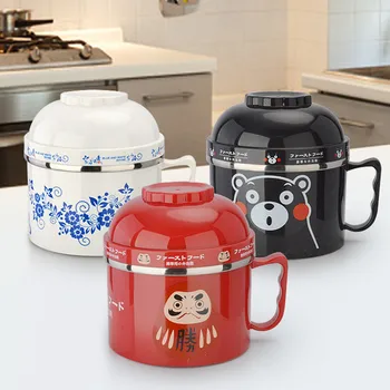 

Fashion Cartoon Lunch Box Bento Flask Container for Food Stainless Steel Table Ware Storage Lunch Box for Picnic School