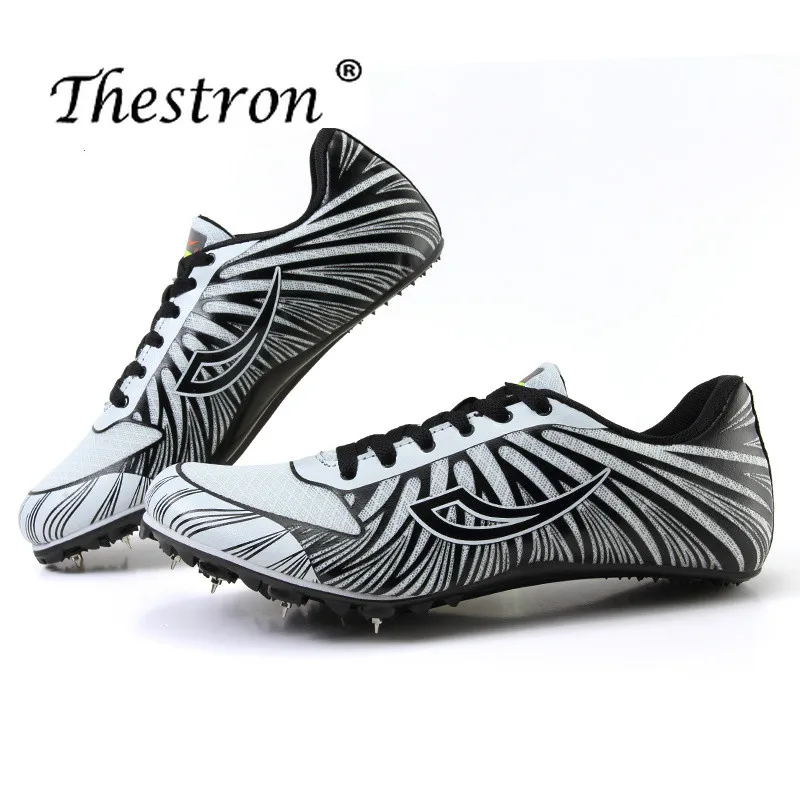 Thestron حار بيع المسار والميدان أحذية للرجال النساء تنفس سبايك حذاء الجري المسامير رياضية Greeen البرتقال المسار الأحذية