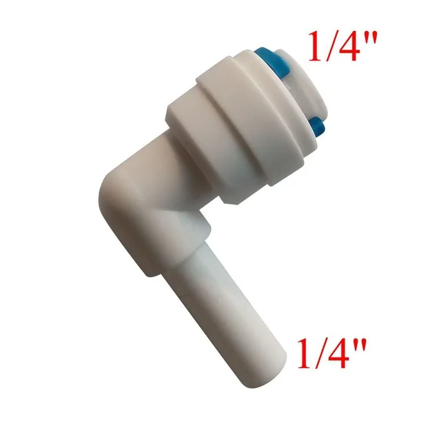 

1Pcs 1/4" OD Quick Connection 1/4" Pipe 90 degree Elbow Connector RO Water Reverse Osmosis Aquarium System Connector Fitting