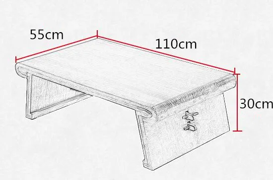 Деревянный Азиатский японский/Китайский Низкая Чай стол прямоугольный Гостиная мебель стол для Чай, Кофе под старину Gongfu деревянный стол - Цвет: 110x55x30cm