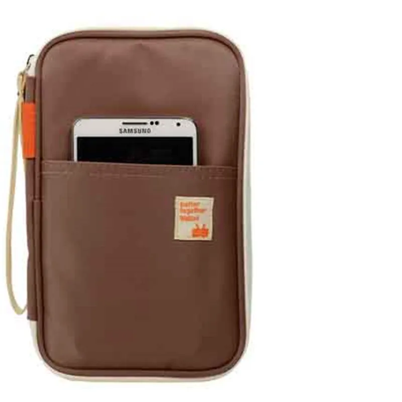 Дорожный водонепроницаемый чехол для паспорта Бизнес-документ кошелек Кредитная ID карта билета наличные сумояка для пасспорта Обложка PC0039 - Цвет: BROWN XL