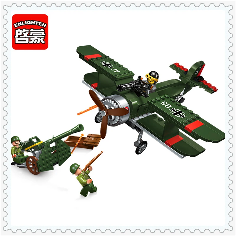 

ENLIGHTEN 1705 187Pcs Military Combat Zone Fighter Model Building Block Toys Educational Gift For Children Compatible Legoe