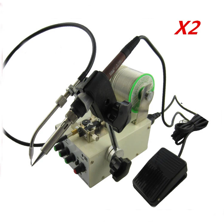

2pcs Multifunction Automatically send tin system Pedal Control Constant temperature Electric soldering iron Soldering station