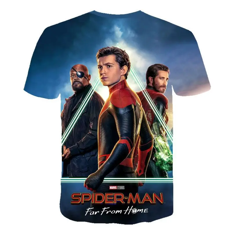 Футболка с супергероем «Человек-паук», «дальний от дома» футболки для мужчин и женщин с 3D принтом футболка с короткими рукавами «Человек-паук» S-6XL