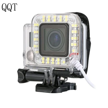 

QQT for Gopro Accessories LED Mounting Light Mount For Go pro Hero 4 3 + Camera Housing Mount Lens