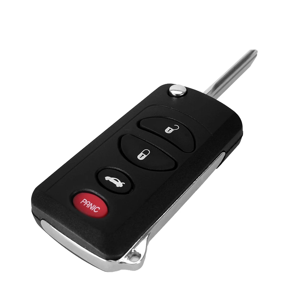 Dandkey 4 кнопки дистанционного ключа флип чехол без выреза пустой для Chrysler Dodge Jeep