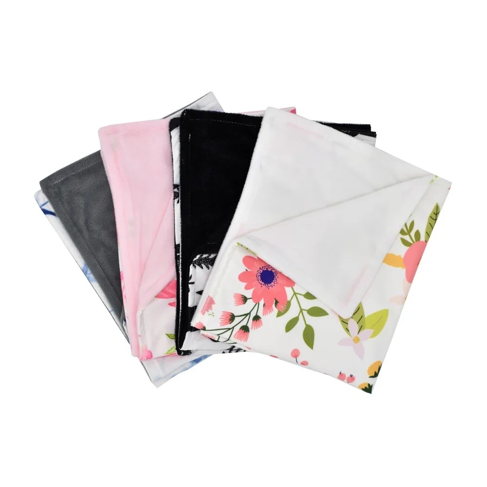 

40x48cm Mini Lovely Blanket Infant Baby 0-3M Blankets Minky Fleece Newborn Baby Muslin Month Blanket Swaddle Wrap Baby Bath