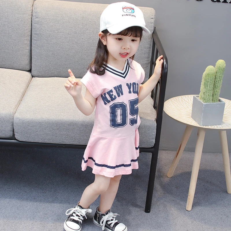 Dropshipping Children s Dress girls Summer Dress Baby Cotton Princess Dresses