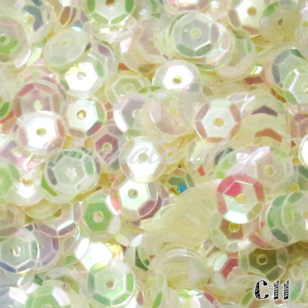 

2000pcs 6mm 1-18style color DIY Oval Round Cup Sequins Paillettes Loose AB Wedding Craft