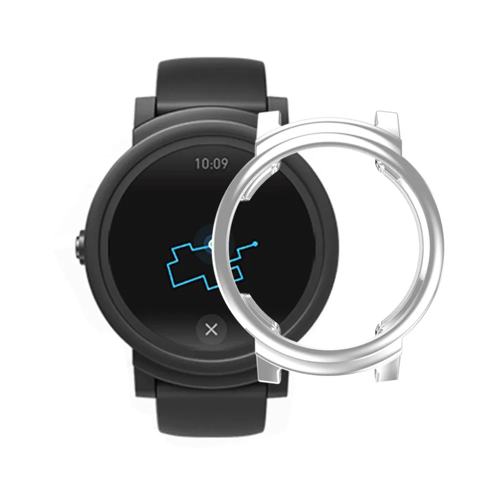 Ультратонкий чехол из ТПУ для Ticwatch E Smart Watch, защитный чехол, мягкий силиконовый бампер для Tic Watch E Frame, аксессуары для ношения