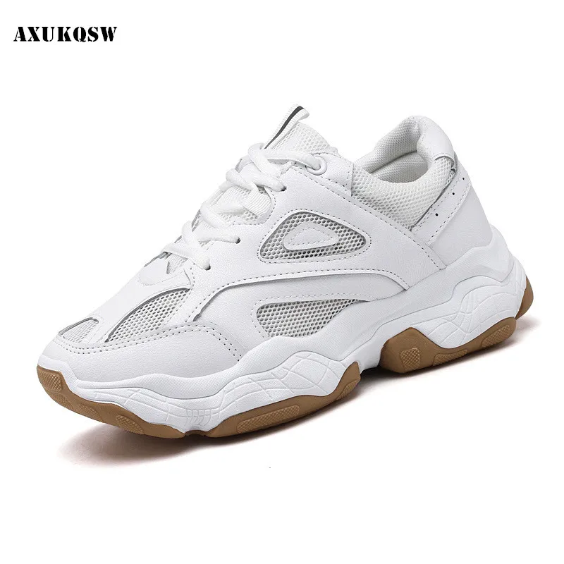 

Sneakers Women Sport Shoes Lace-Up Beginner Rubber Fashion Mesh Round Cross Straps Flat Sneakers Running Shoes Casual Shoes