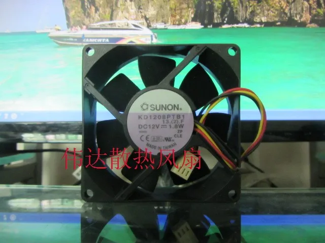 8025 оригинальный вентилятор KD1208PTB1 12 В 1.8 Вт | Электронные компоненты и