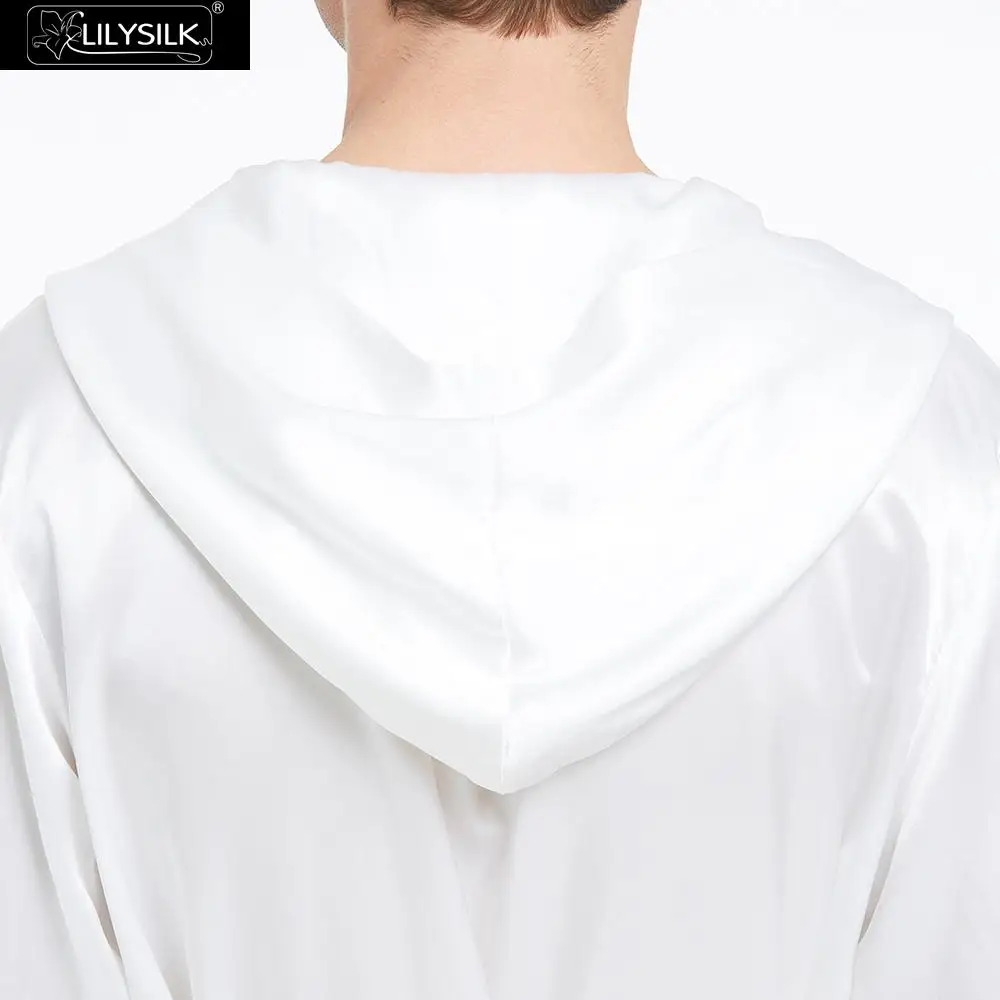 LilySilk шелковый халат ночная рубашка для мужчин чистый 22 momme Роскошный натуральный