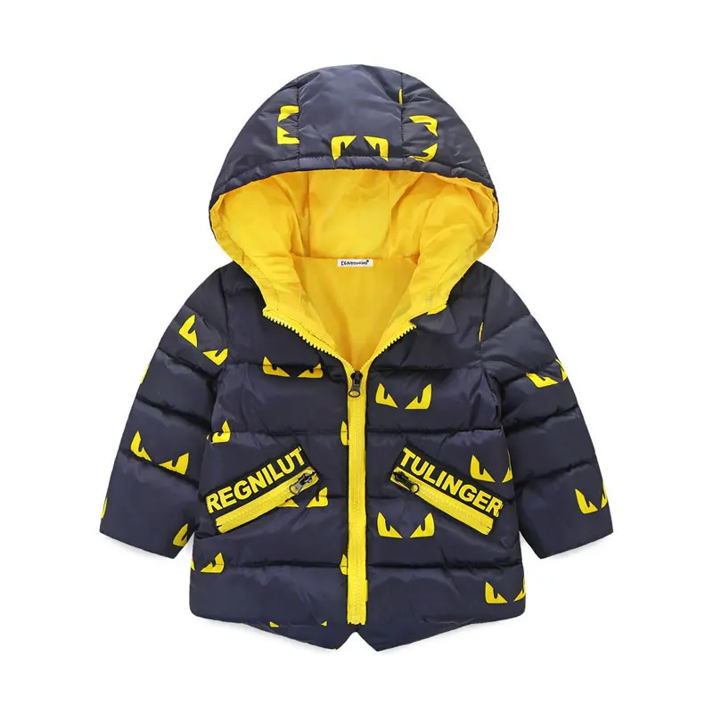 Новая зимняя одежда для маленьких мальчиков и девочек Детские теплые куртки детская спортивная верхняя одежда с капюшоном 3 цвета - Цвет: as picture