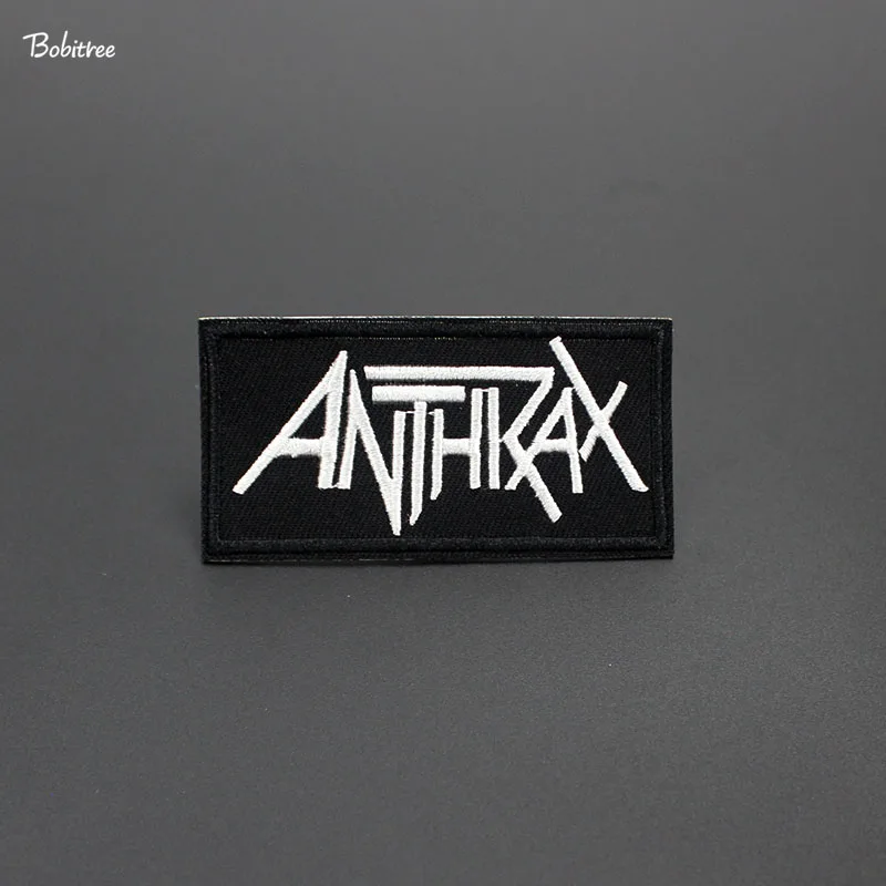 

Speed Thrash Metal Music Anthkax Badges Embroidered Clothes Patches Hot Iron on Sewing Stickers Cloth Decoration Label