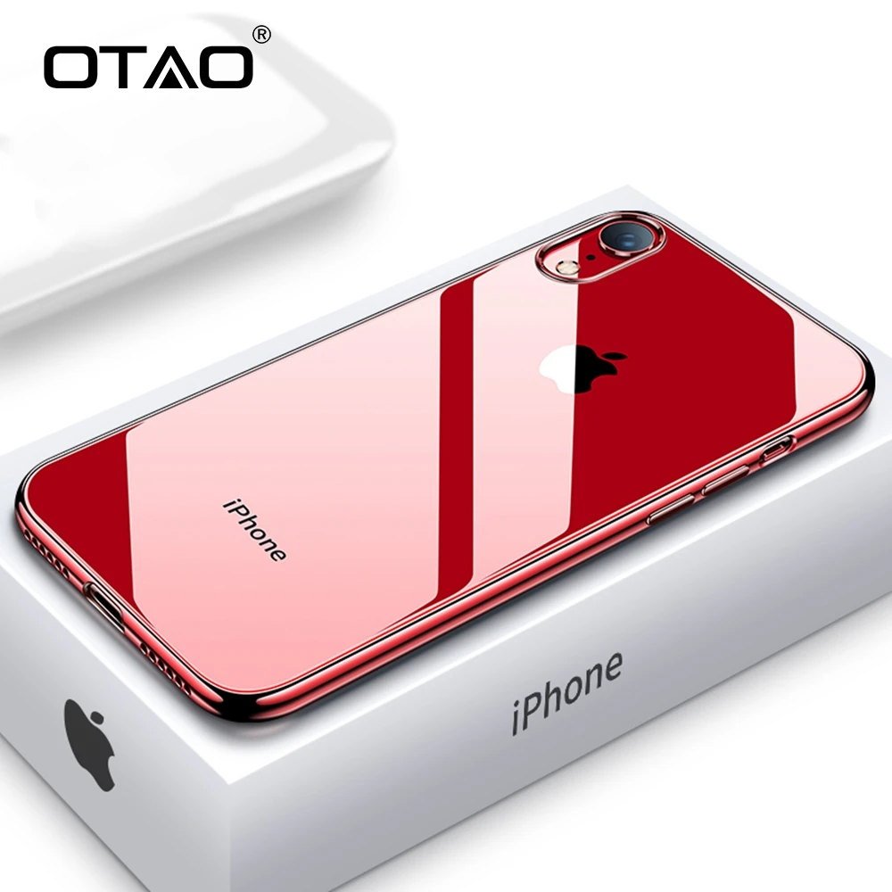 OTAO Ultra Thin Transparent Phone Case For iPhone XS MAX XR X 8 7 6 6s
Plus Plating Soft TPU Silicone Full Cover Shockproof Caqa