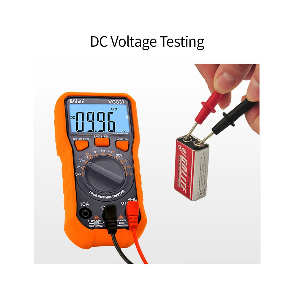 Vici Мини Многофункциональный ЖК-цифровой мультиметр DC/AC напряжение измеритель тока частота Емкость тестер сопротивления