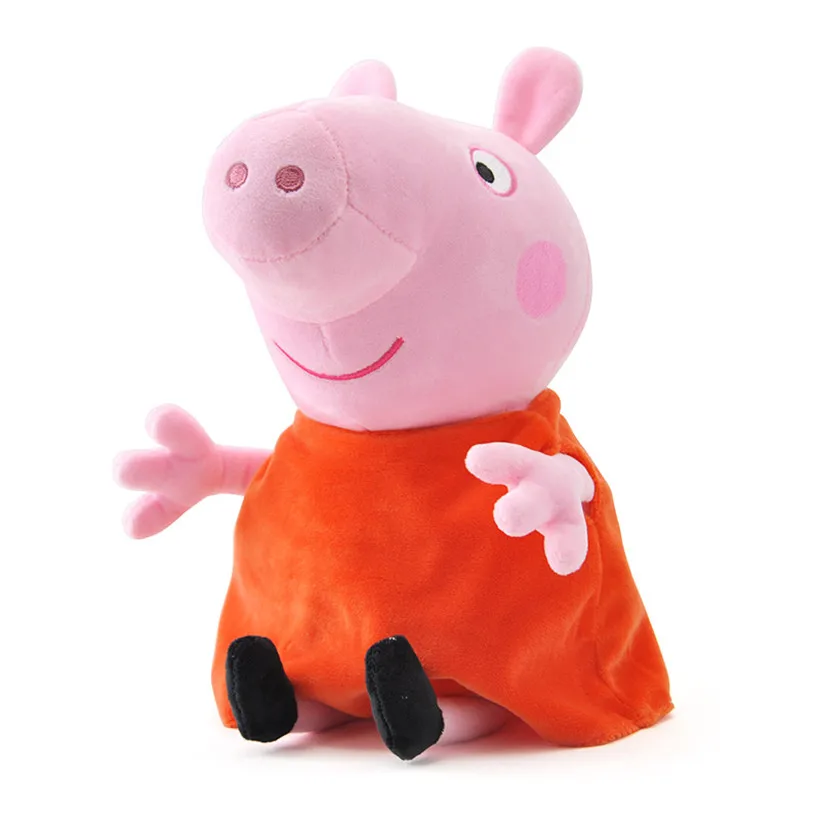 

19 CM Original Peppa Pig Family George Dad Mom Plush Toys Pelucia Stuffed Doll Children Birthday Gifts